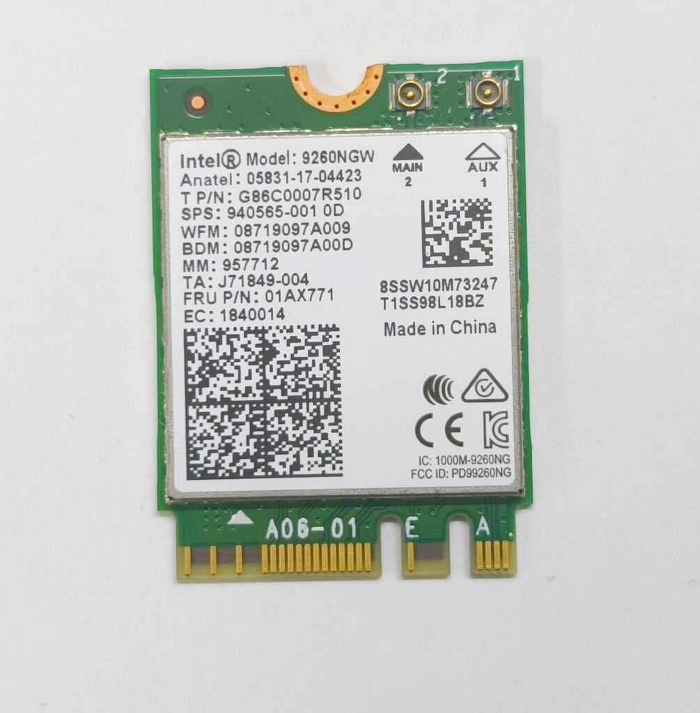 Lenovo ThinkPad L590 L580 Orijinal Wireless Kart 01AX771