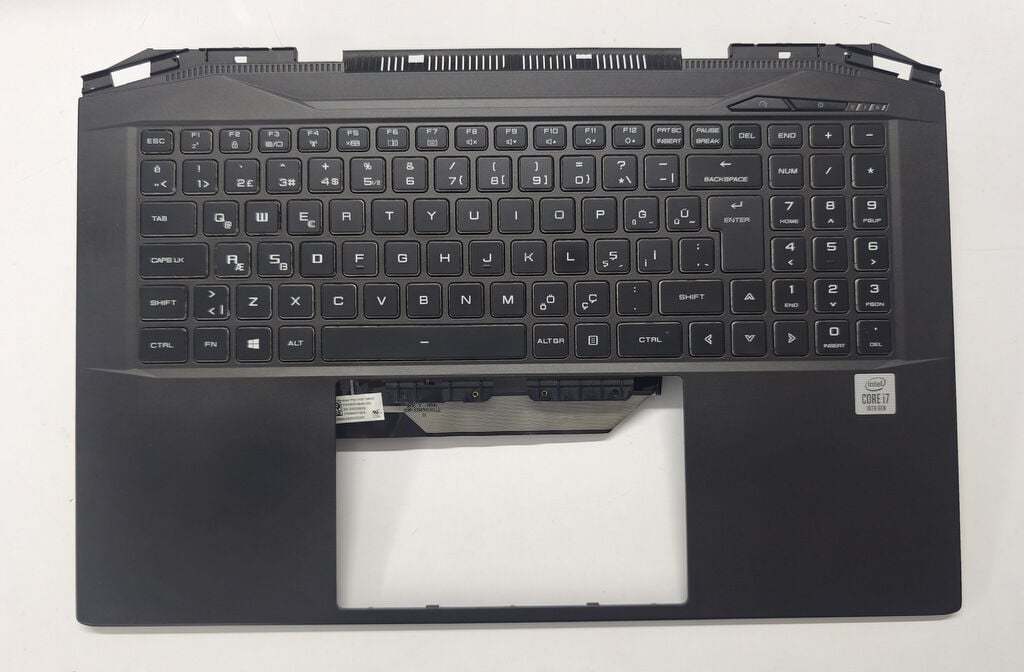 Monster Tulpar T7 V22 V22.1 V22.2 Orijinal Üst Kasa Palmrest Klavye Arızalıdır