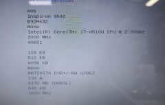 Dell 3542 3541 3543 P40F Orijinal Anakart Ekran Kasa Klavye Pil i7-4510U