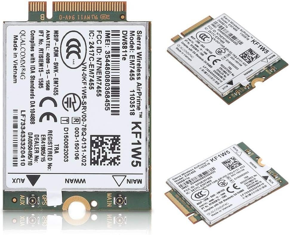 Lenovo Thinkpad X1 Carbon Gen5 G5 2017 Orijinal Notebook WWAN Kart EM7455