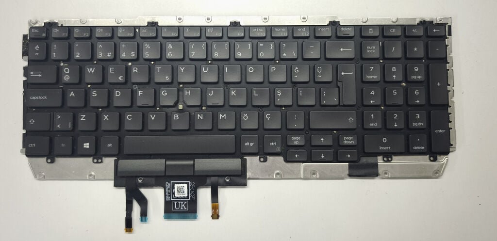 DELL Latitude 5510 5511 E5510 E5511 Precision 3550 3551 M3550 3551 P80F Orijinal Işıklı Klavye Ver1