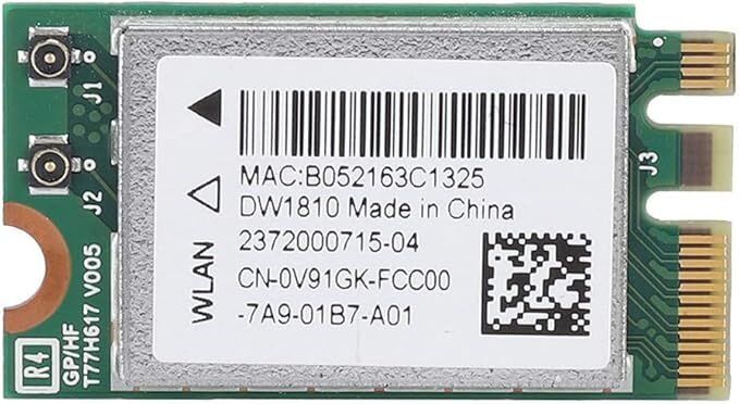Dell Inspiron 3500 1501 3502 3503 3505 5593 5594 P90F Vostro 3500 3501 Orijinal Wireless Kart DW1810 QCNFA435