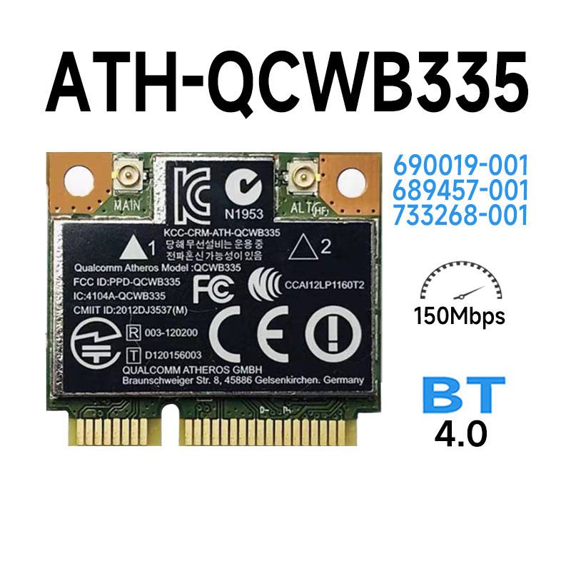 Packard Bell V5wt2 Wireless Wifi Kablosuz + Bluetooth Kart Qcwb335 T77h436.00