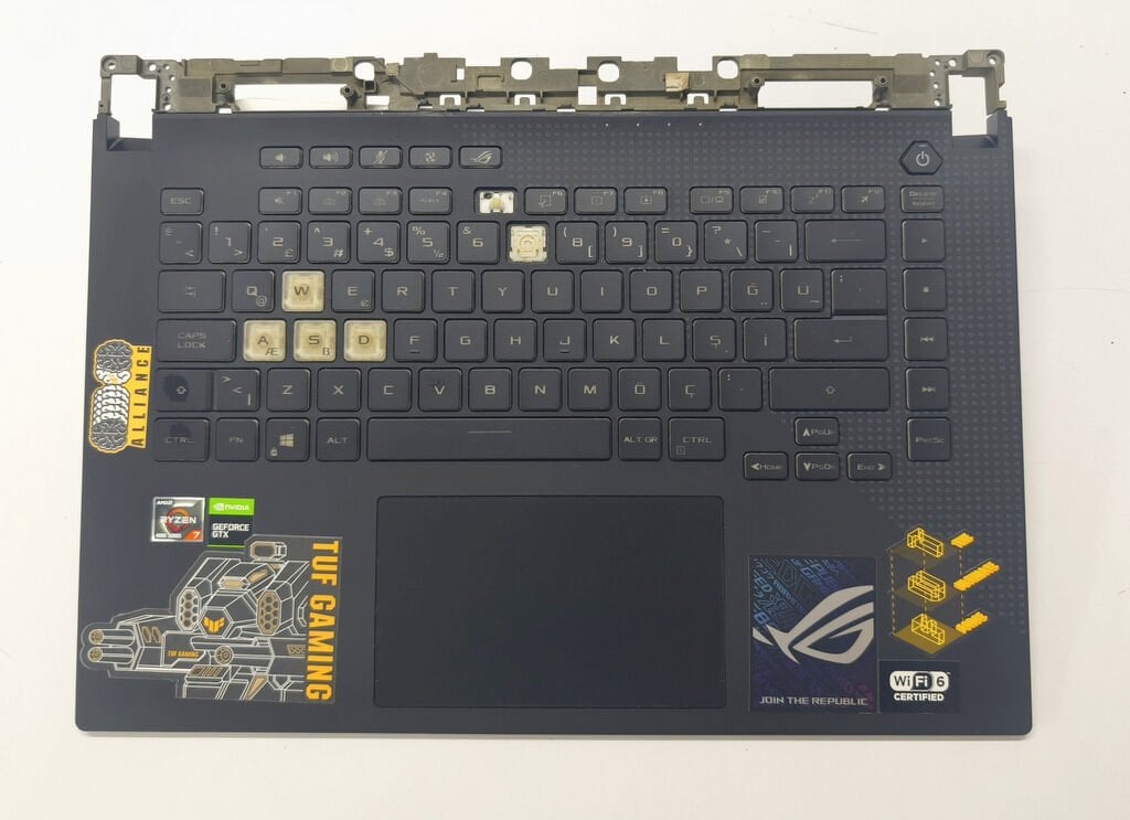 Asus Rog Strix G513 G533 GX551 GX550 GX511 Orijinal Klavye Üst Kasa Ufak Kusurlu