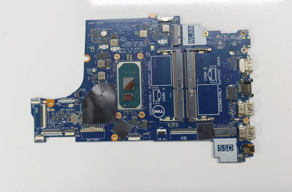 Dell Inspiron 3500 1501 3502 3503 3505 5593 5594 P90F Vostro 3500 3501 Orijnal Anakart  LA-J081P İ3-1005G1