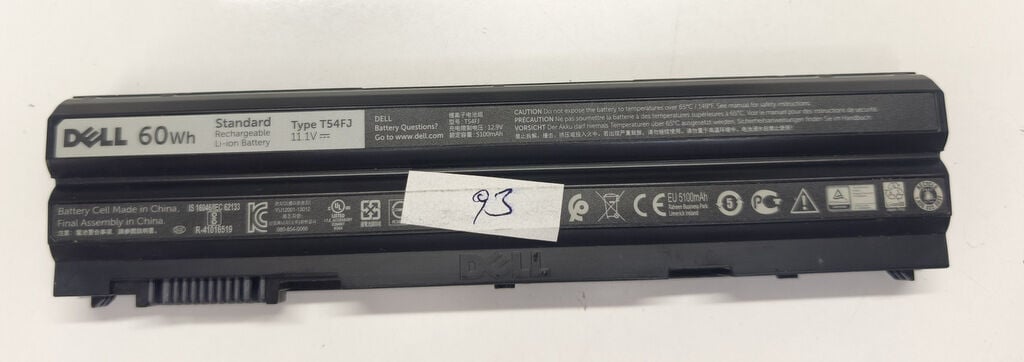 Dell Latitude E5420 E5430 E5520 E5530 E6420 E6430 E6520 E6530 Inspiron 5520 5720 7720 9320 P15F P15G P16G P25G Orijinal Batarya Pil T54FJ %93 Sağlık