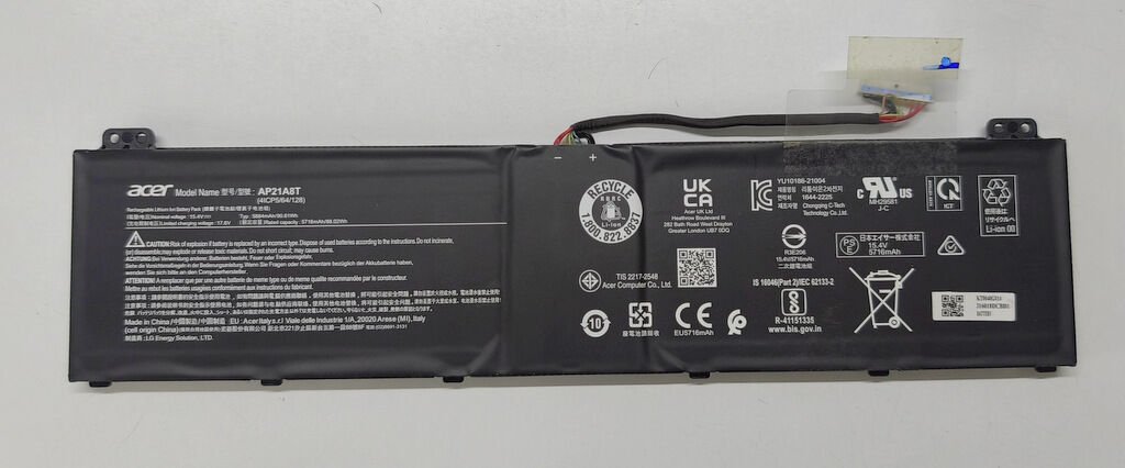 Acer Nitro 16 AN16-41 N22Q22 AN16-51 PHN16-71 Orijinal Batarya Pil AP21A7T AP21A8T  AP21A5T %86 Sağlık