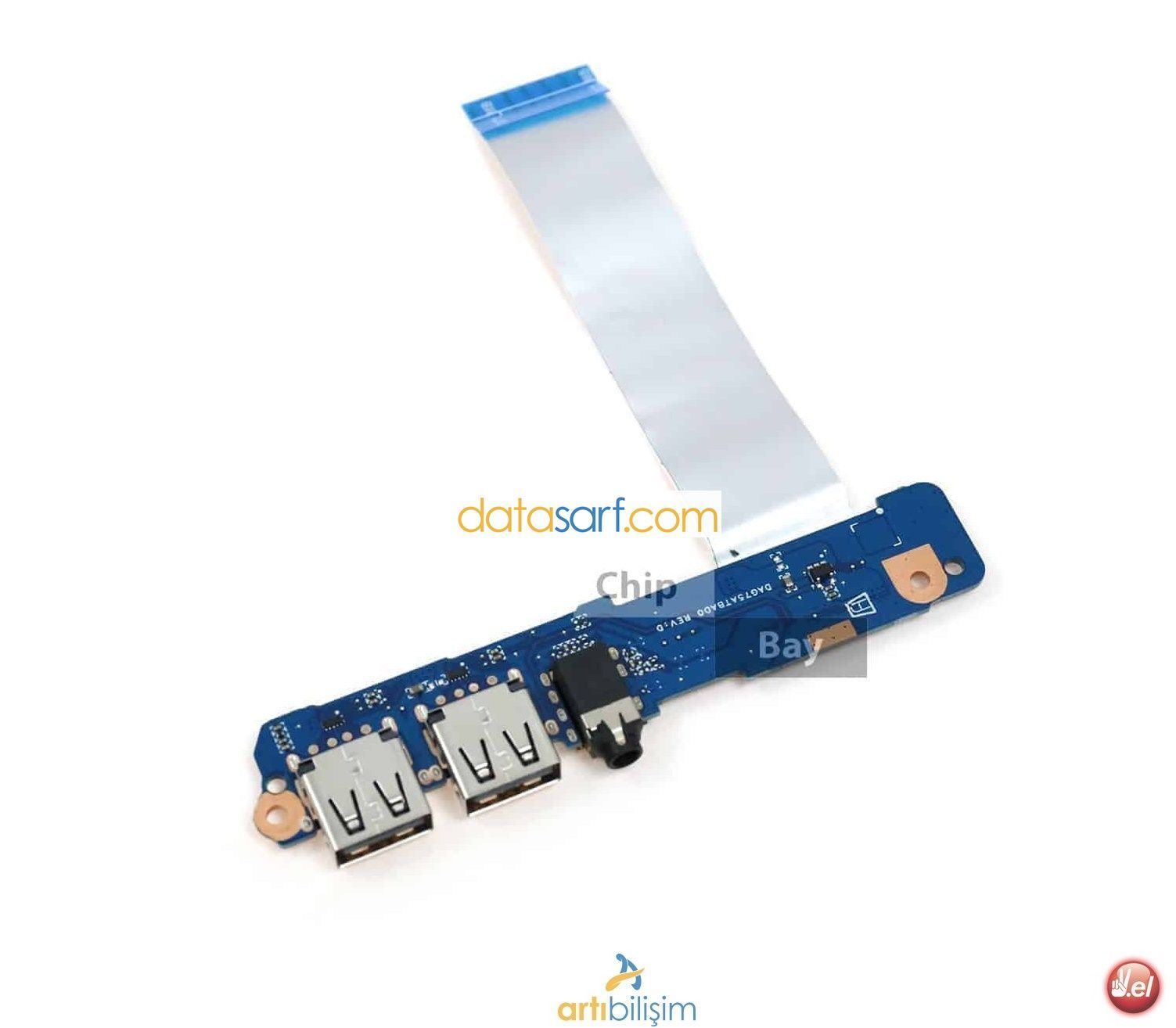 Hp 15-CB 15-CK 15T-CB TPN-Q193 TPN-C201 TPN-C194 Orijinal Usb Aux Kart DAG75ATBAD0 REV D