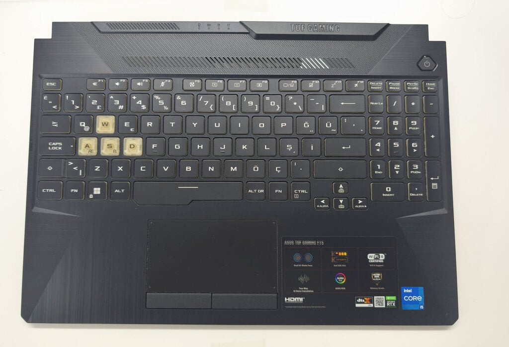 Asus FX506 FA506 F15 Orijinal Klavye Üst Kasa Palmrest