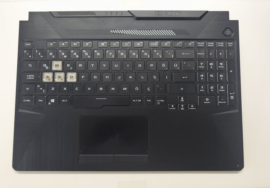 Asus FX506 FA506 F15 Orijinal Klavye Üst Kasa Palmrest