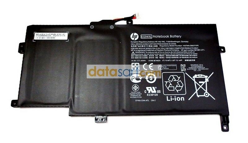 Hp Envy 6-1000 Protect Smart TPN-C103 TPN-C108 Orijinal Pil Eg04xl 681881-271
