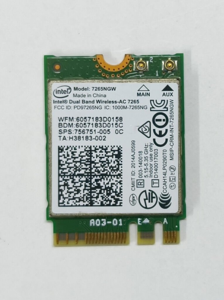HP Spectre X360 13-4000 13-4001NT 13-Y TPN-Q157 X360 G1 Orijinal Wireless Kart 756751-005 7265NGW