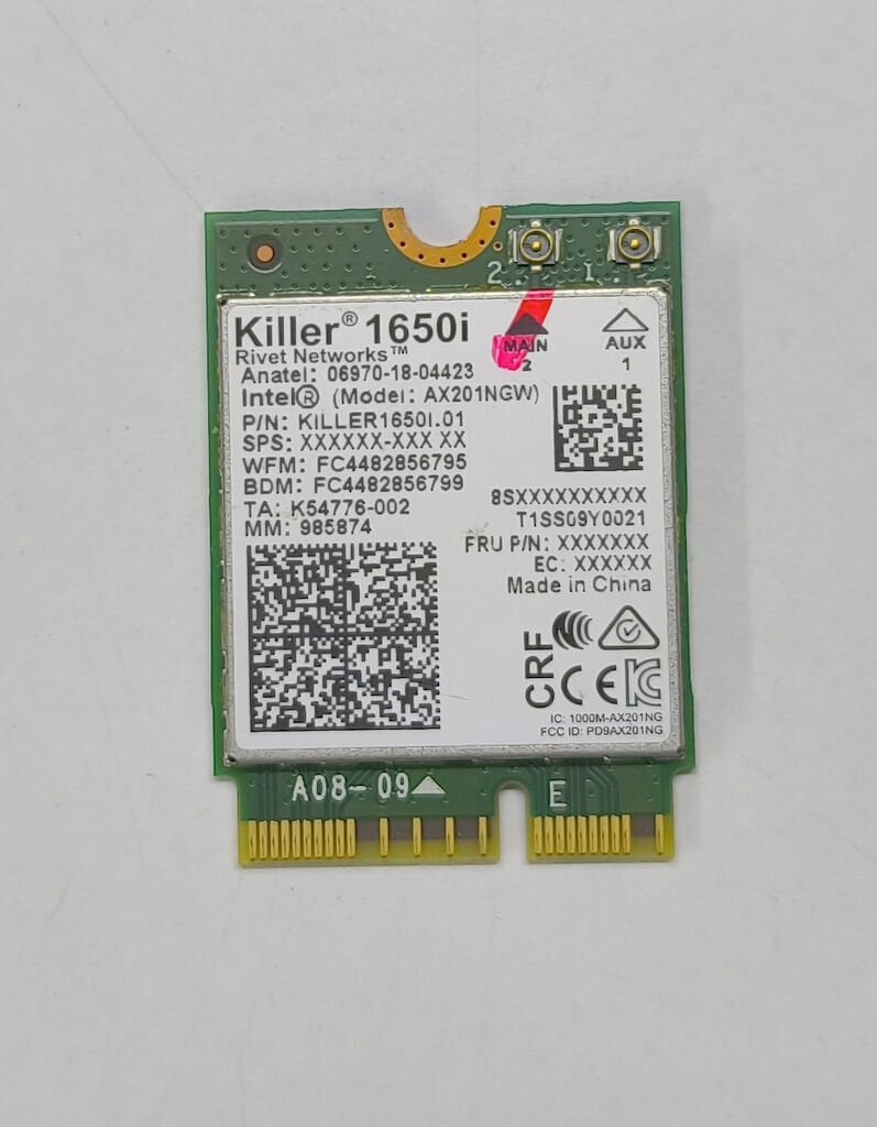 Acer Predator Helios 300 N20C3 PT215-52 Orijinal Wireless Kart AX201NGW Killer1650i WİFİ6