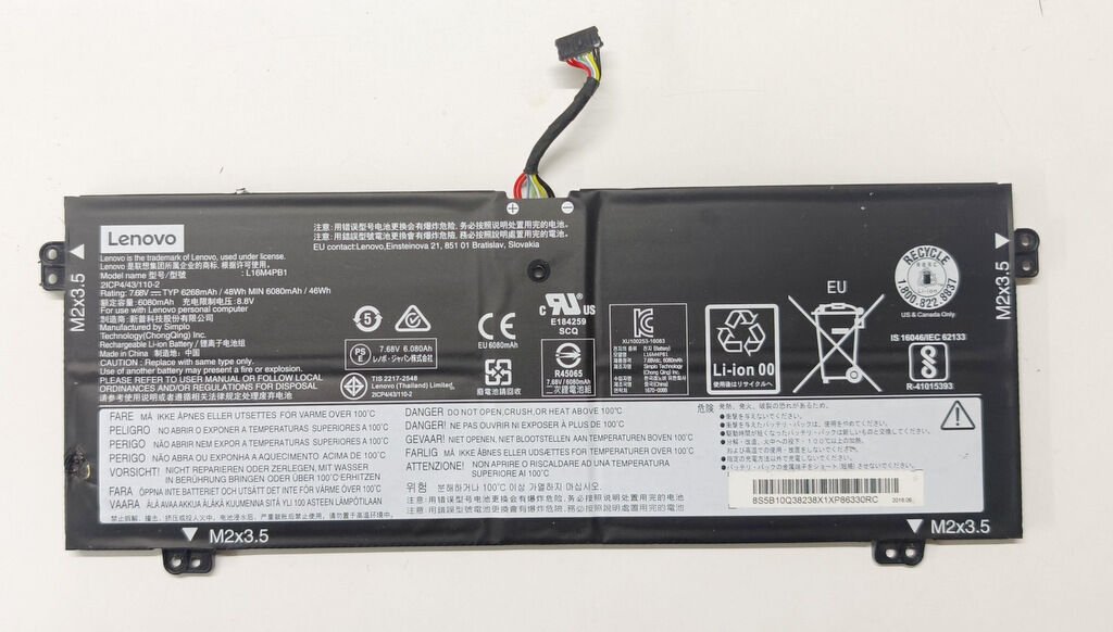 Lenovo Ideapad Yoga 730-13 730-13IKB 730-13ISK 730-13IWL 81CT Orijinal Batarya L16M4PB1 L16L4PB1 L16C4PB1