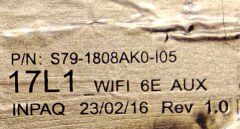 Game Garaj 17 İnç MSI GL76 GF76 Orijinal Wireless Anten S79-1808AK0-I05