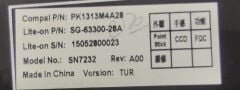 Dell 5580 5590 5591 P37F P60F P48F 7710 Orijinal Işıklı Klavye PK1313M4A28 00TG2X