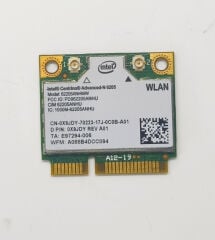 Dell Latitude E5520 P15F Orijinal Wireless Kart 0X9JDY İntel Centrino Advanced-N 6205 5G Uyumlu