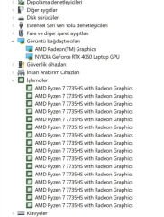 ASUS FA507 FX507 FX517 FA707 Anakart RYZEN7-7735HS RTX 4050 6GB