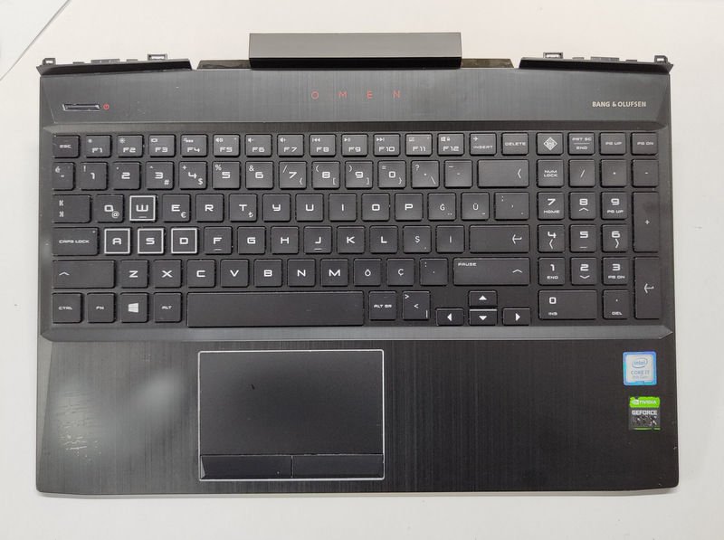 HP Omen 15-DC 15T-DC TPN-Q211 Orijinal Klavye Üst Kasa