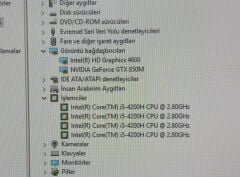 Asus X550 X552 A550 K550 Y581 R510 F550 F552 Orijinal Anakart i5-4200H GTX 850M