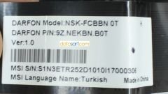 Msı MS-16K3 Orijinal Üst Kasa Klavye Palmrest V143422FK1 3076K1C214Y311