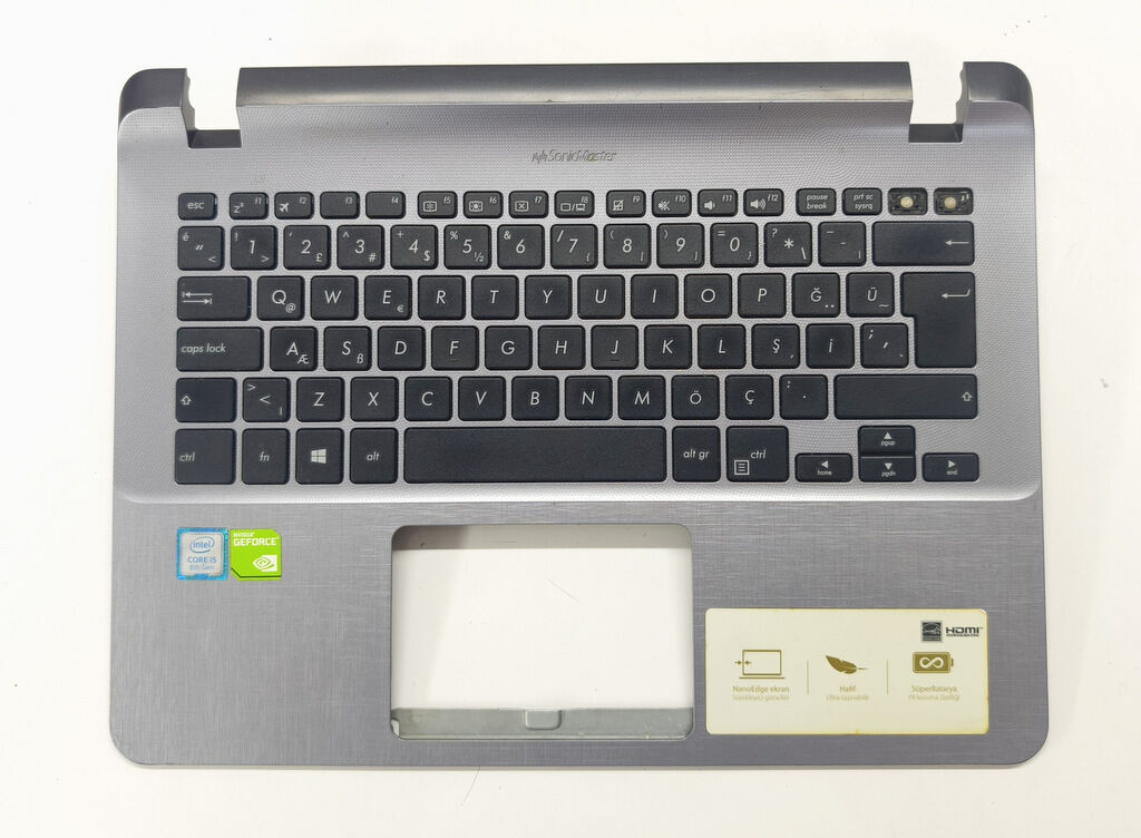 ASUS X407 F407 X407UAX 407U X407UAR X407UB A407UB F407UA F407UB X407UF A407UA Orijinal Klavye Üst Kasa Palmrest