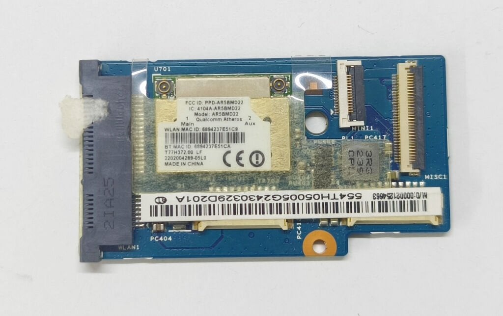 Acer S3 S3-951 S3-371 S3-391 Orijinal Wireless Batarya Kartı