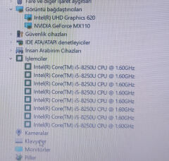 ASUS X407 F407 X407UAX 407U X407UAR X407UB A407UB F407UA F407UB X407UF A407UA Orijinal Anakart İ5-8250U GFORCE MX110 U407UBR Main Board Rev 2.0