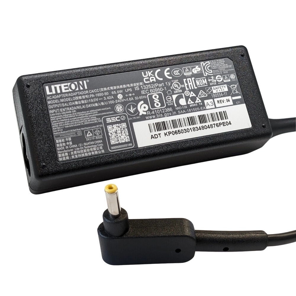 Acer Swift Orijinal Notebook Şarj Aleti LITEON PA-1650-50 19V 3.42A 65W 3.0x1.0mm