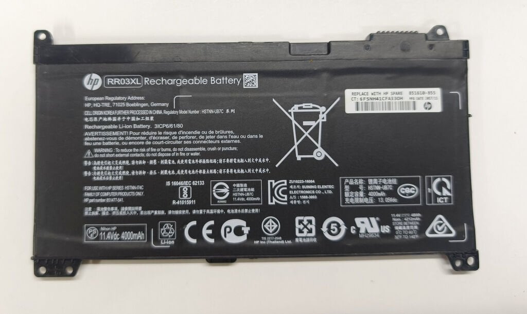 HP ProBook 430 G4 435 G4 Orijinal Batarya Pil RR03XL